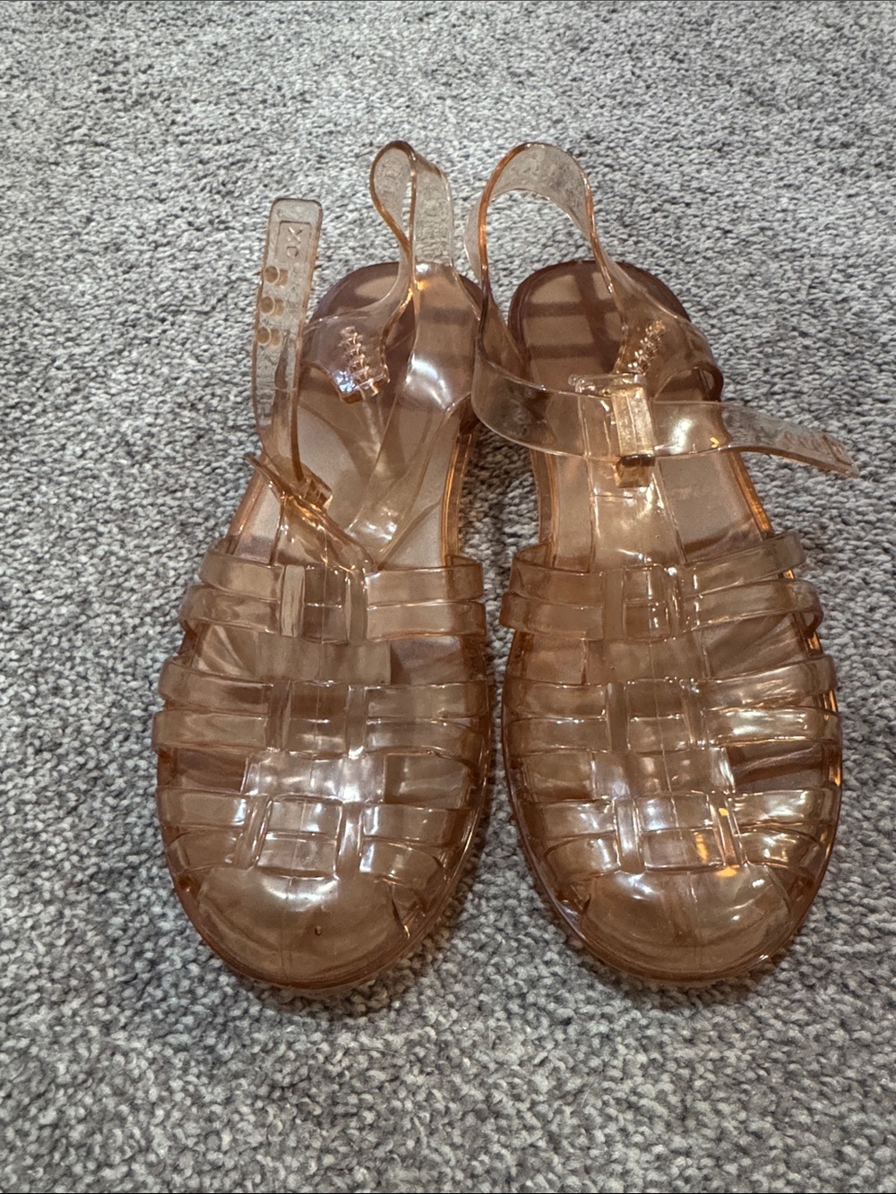 Clear Tan Jelly Fisherman Sandals - Women